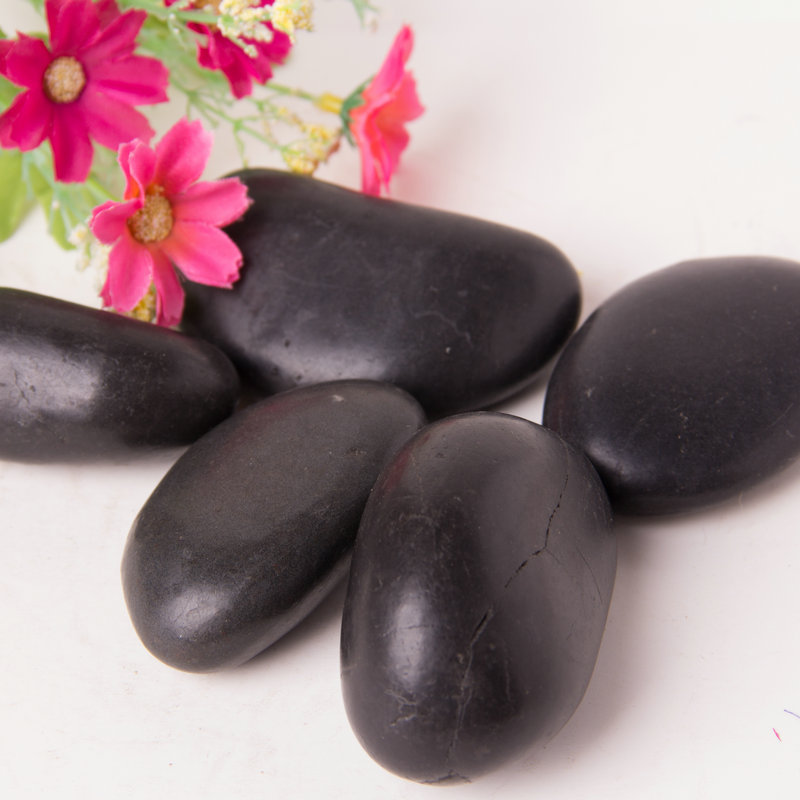 Black Rain Flower Stone landscaping garden gardening cobblestone road fish tank Stone black cobblestone polished stone wholesale