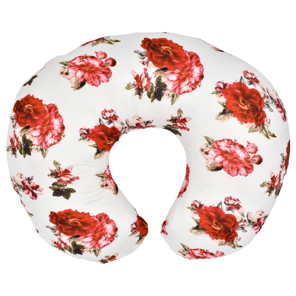 Baby U-Shaped Nursing Pillowcase, Super Soft Pressed Foam Velvet Splicing Pillowcase, Elastic Printed Pillowcase, Removable Minky Pillowcase