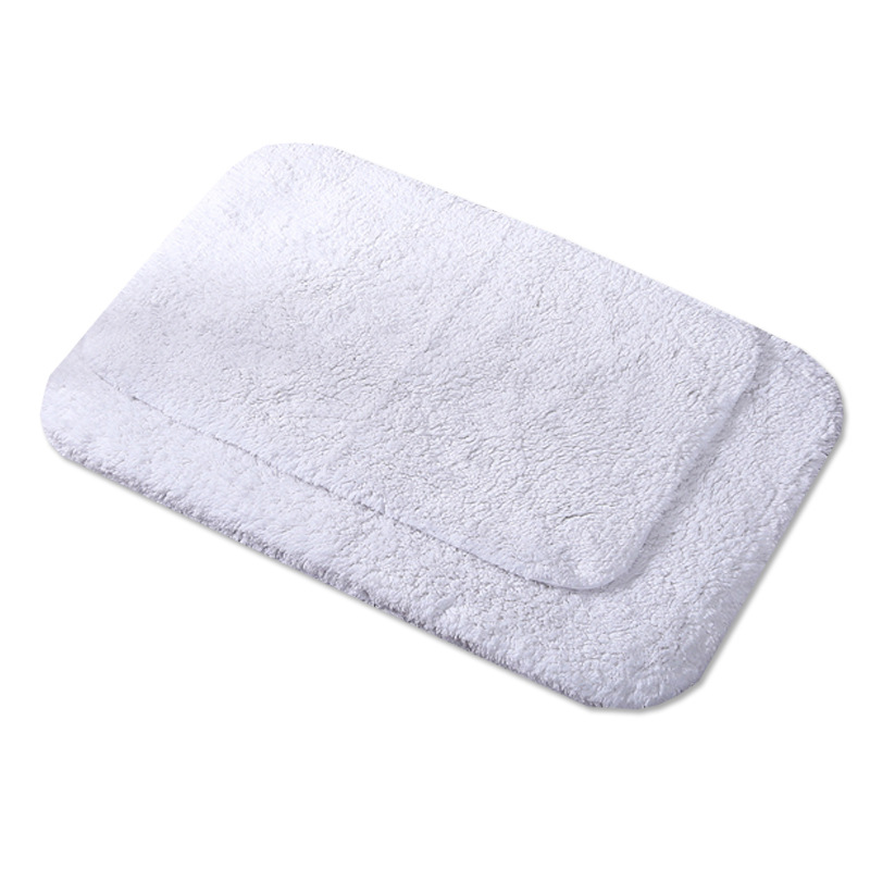 Five-star hotel bathroom long wool floor mat thickened cotton floor towel not easy to slip absorbent bathroom entrance step mat
