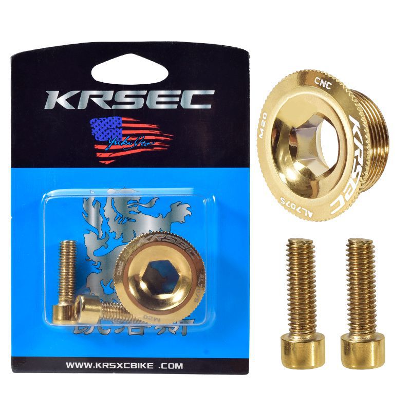 KRSEC aluminum alloy mountain bike color tooth plate crank cover crank screw M18 M20 compatible with Himano IXF