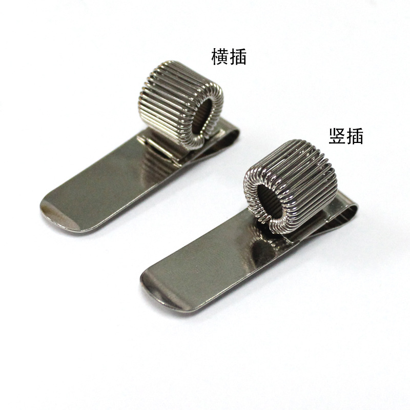 Spring pen holder manufacturers wholesale portable metal pen holder manganese pen holder foreign trade notebook hand account pen holder