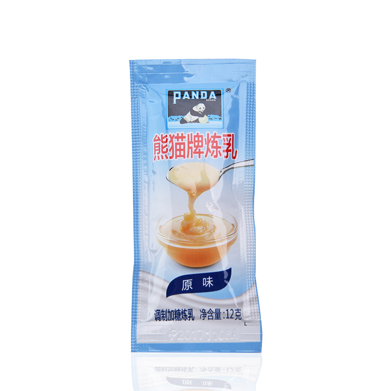 Panda brand mixed sugar condensed milk portable panda condensed milk 12g small package dessert bread raw materials wholesale