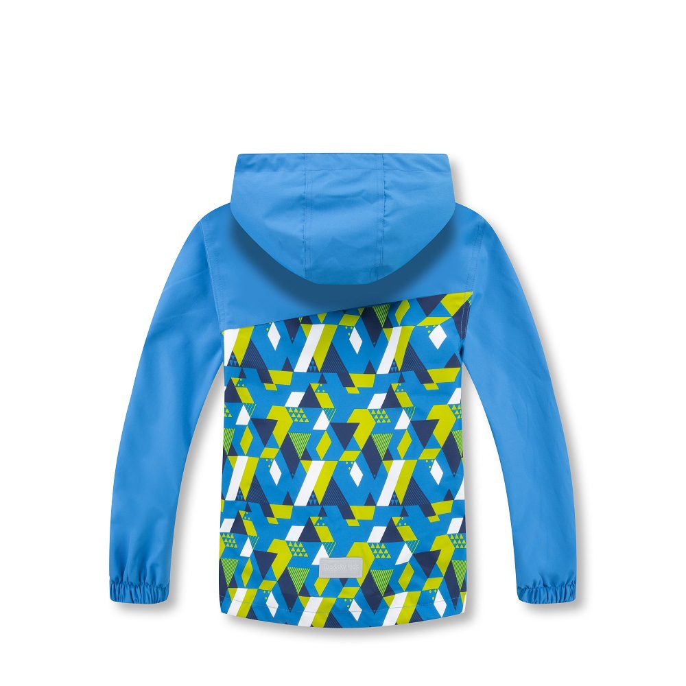 2019 Autumn and Winter New Products for Men and Women, Medium and Large Children, Velvet Outdoor Jackets, Zipper Shirts, Color Block Printed Children's Windbreakers