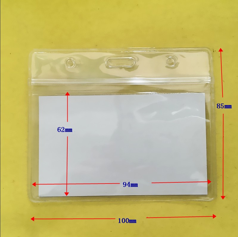 Direct Sale Pvc Card Holder for Exhibition Badges, Horizontal and Vertical Styles, Regular Brand Holder, Student School Card Holder, Badge Holder with Sealing Buckle