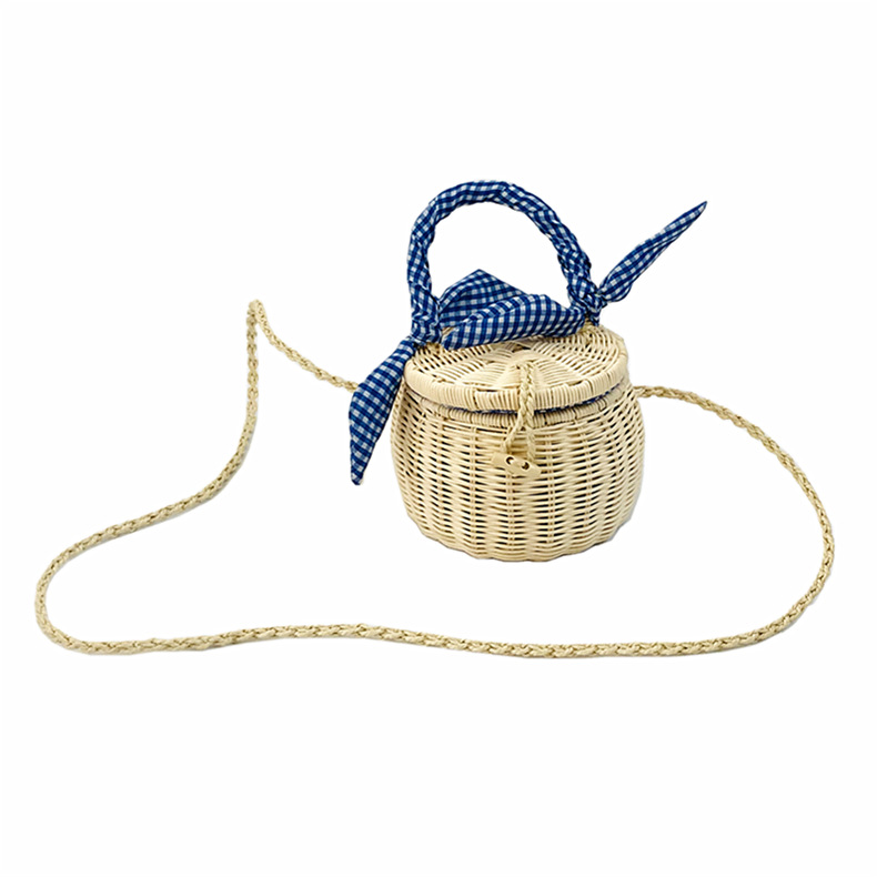 2022 summer new crossbody women's bag small red book beach bag straw bag rattan bag handmade woven bag shoulder