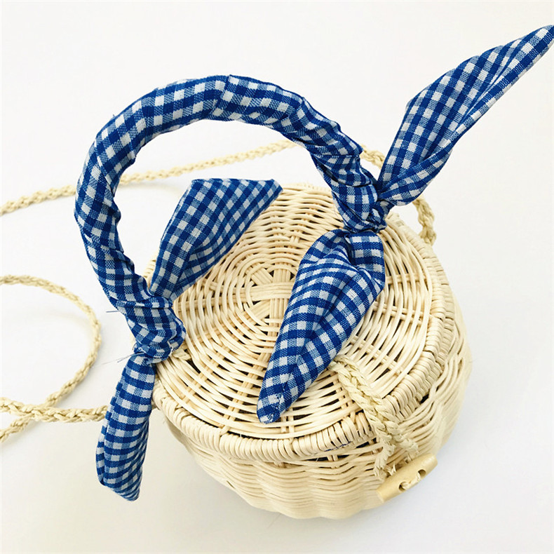 2022 summer new crossbody women's bag small red book beach bag straw bag rattan bag handmade woven bag shoulder