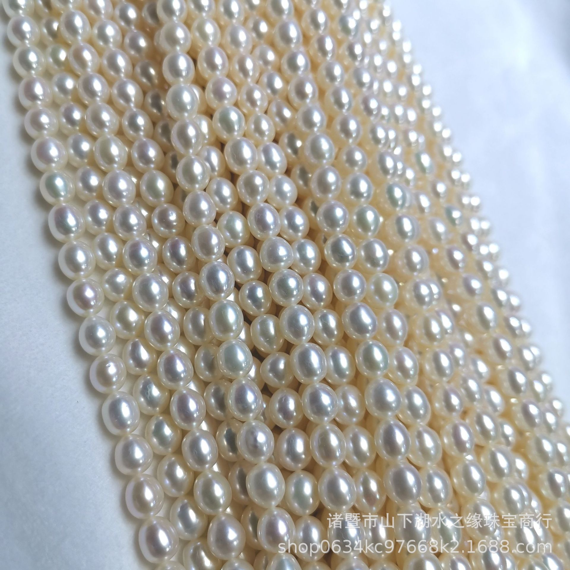 Water Origin Jewelry Natural Freshwater Pearl 6-7mm Short Rice Shape Strong Light DIY Supply Wholesale