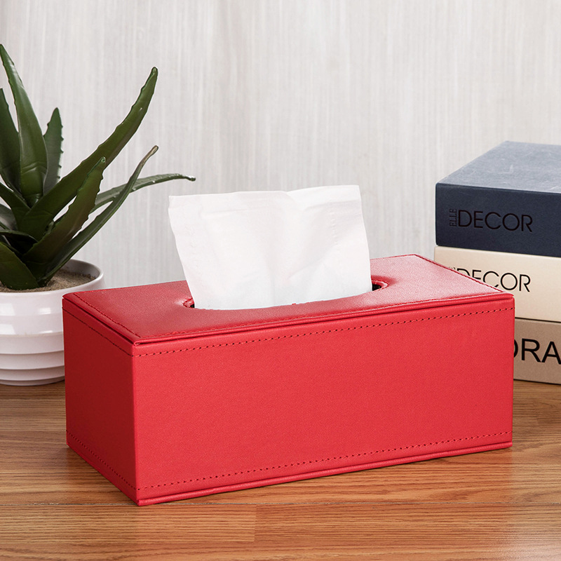 Leather Tissue Box Living Room Household Tissue Box Creative Napkin Box Car Paper Tissue Box Logo Manufacturer Wholesale