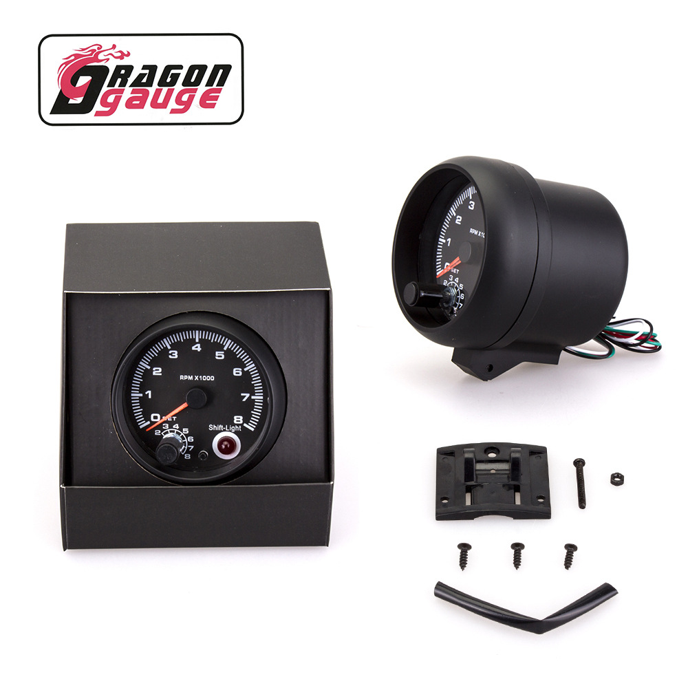 Tachometer car modified tachometer 12V car universal blue light tachometer modified car instrument