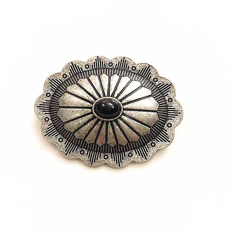 Oval Cloth Buckle Alloy Decorative Buckle DIY Vintage Leather Buckle Luggage Chain Key Chain Coin Buckle Ring Style