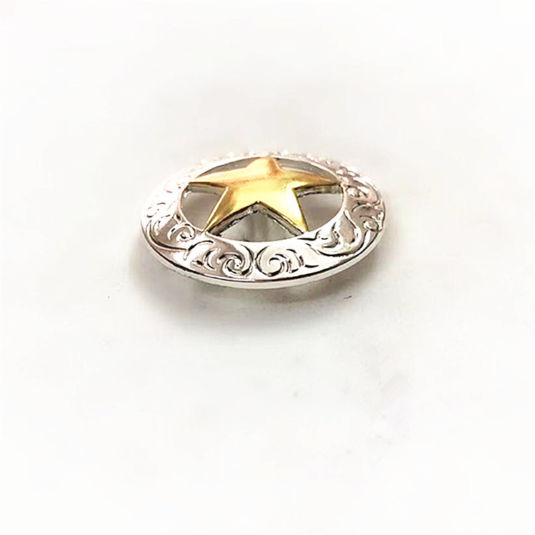 29mm five-pointed star cloth buckle DIY vintage leather leather art dollar buckle purse key buckle coin decorative buckle