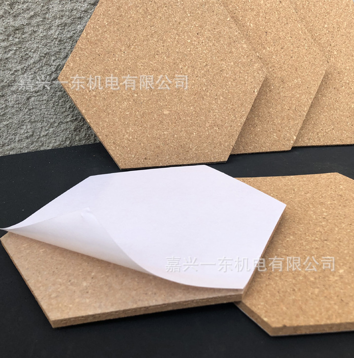 Hexagonal cork board message board photo wall adhesive self-adhesive background wall poster cork wall sticker