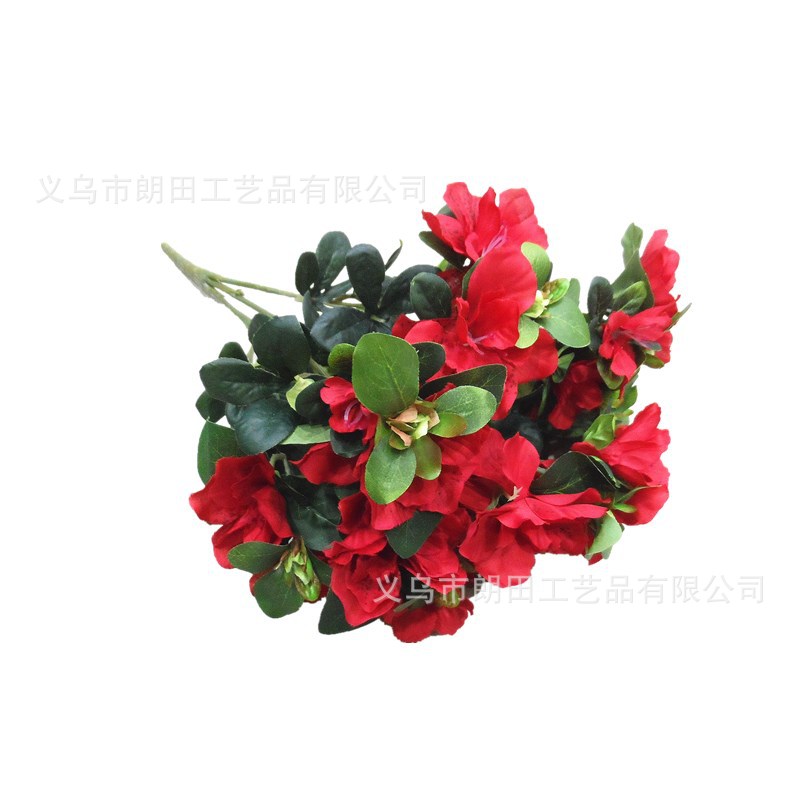 Simulation of a large bunch of silk flowers fake flowers plastic flowers Rose Red Azalea Azalea Decoration Engineering landscaping manufacturers