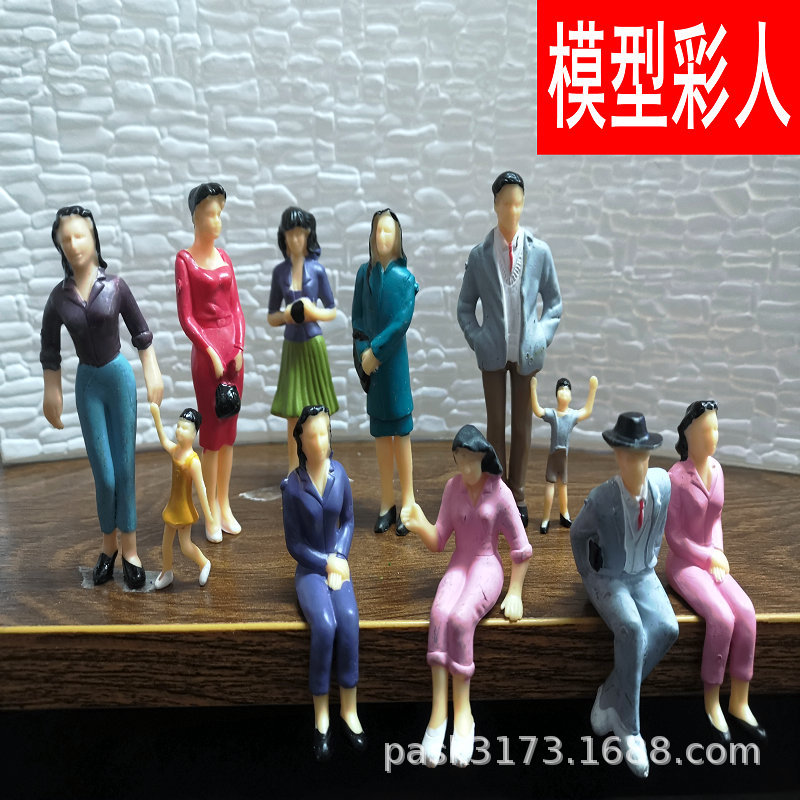 Wholesale diy sand table character model colored villainy mini sand table model villainy simulation colored villainy