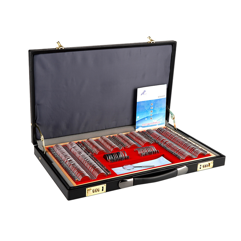 Huahui metal ring glasses equipment 266 optometry box lens box insert box CD inspection leather case 266 glasses insert