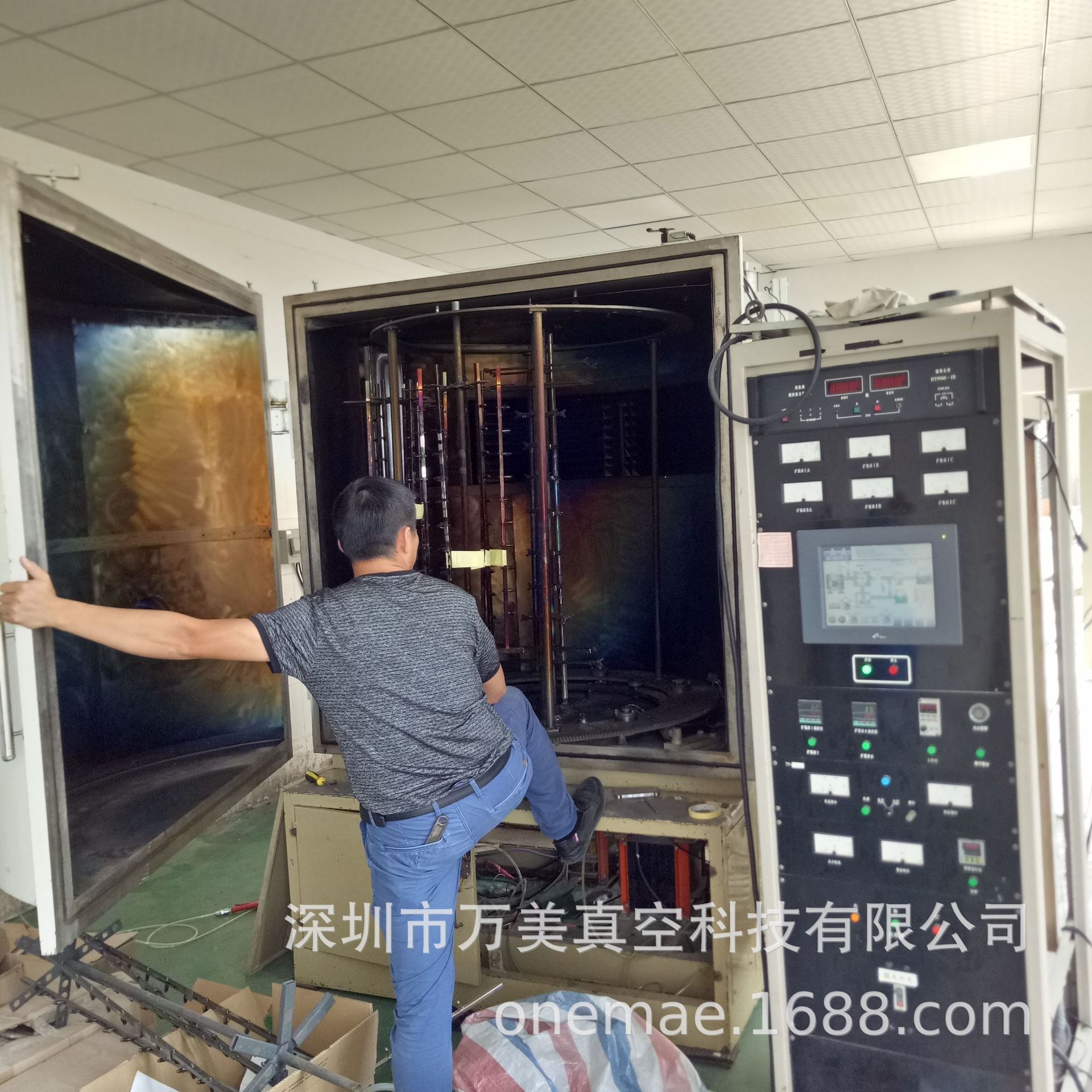 Продажа б/у магнитронной машины для распылительного покрытия 1400 DC оборудование для распылительного покрытия передача