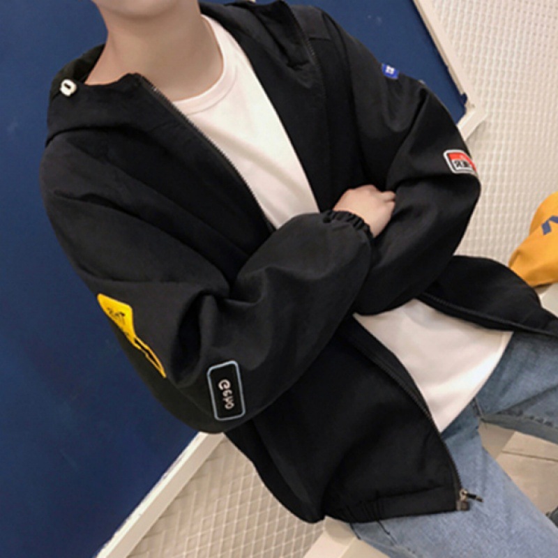 Spring and summer jacket red coat men's Korean-style trendy slim student jacket bf style baseball uniform