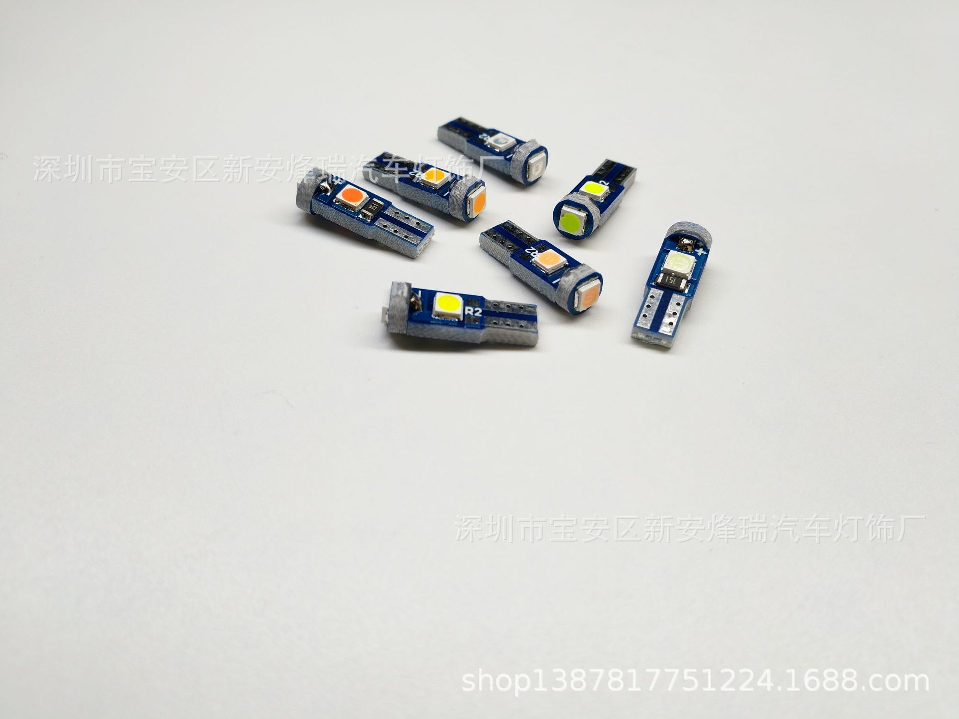 T5 car instrument light highlight LED dashboard light indicator background light 3030-3SMD modified 12V