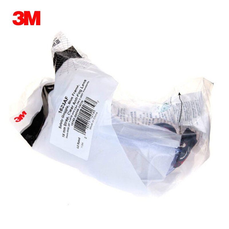 3m Genuine 1623Af Goggles Fully Surrounded by Transparent Anti-Fog Impact Glasses Safety Dustproof Wholesale