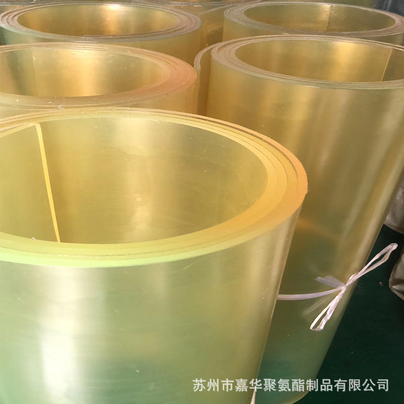 Jiahua polyurethane wholesale pu coil high elastic superior rubber beef tendon wear-resistant transparent rubber sheet factory
