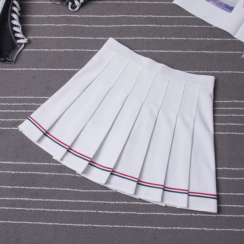Striped Pleated Skirt 2019 Autumn and Winter New Short Skirt Japanese jk Uniform Girls' Skirt chi Academic Style Sweet Skirt