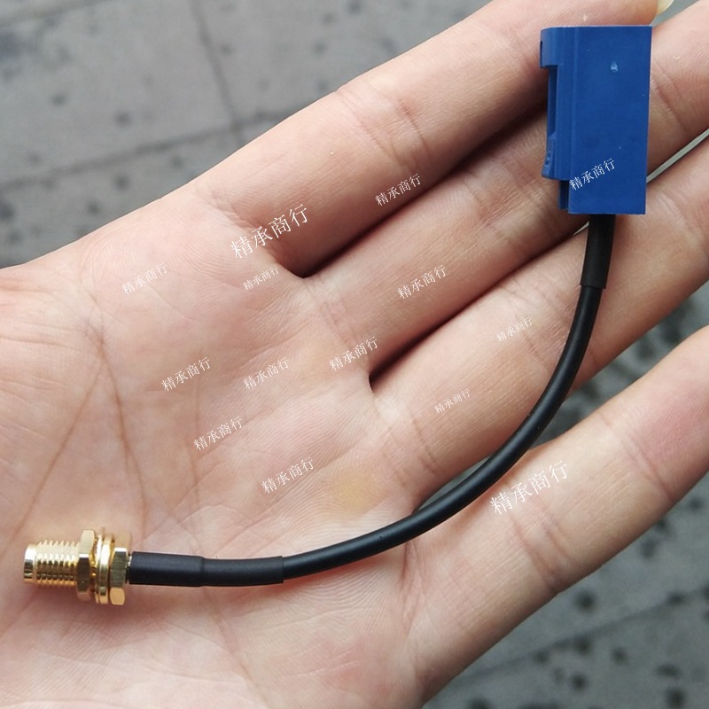 Fakra Type C Blue Smb Vehicle to Sma Female Gps Navigation Antenna Rf Connected to Rg174 Coaxial Cable