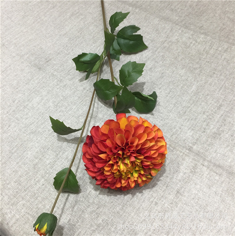 Artificial daliju artificial flower living room dining table decoration flower European Vase decoration silk flower wedding background flower arrangement