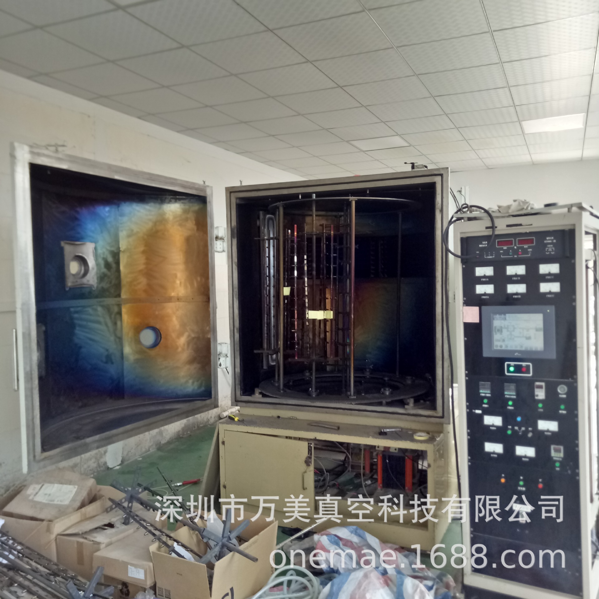 Используемая вакуумная машина для нанесения покрытия на керамические листы специальная машина для распылительного покрытия из меди титана хрома