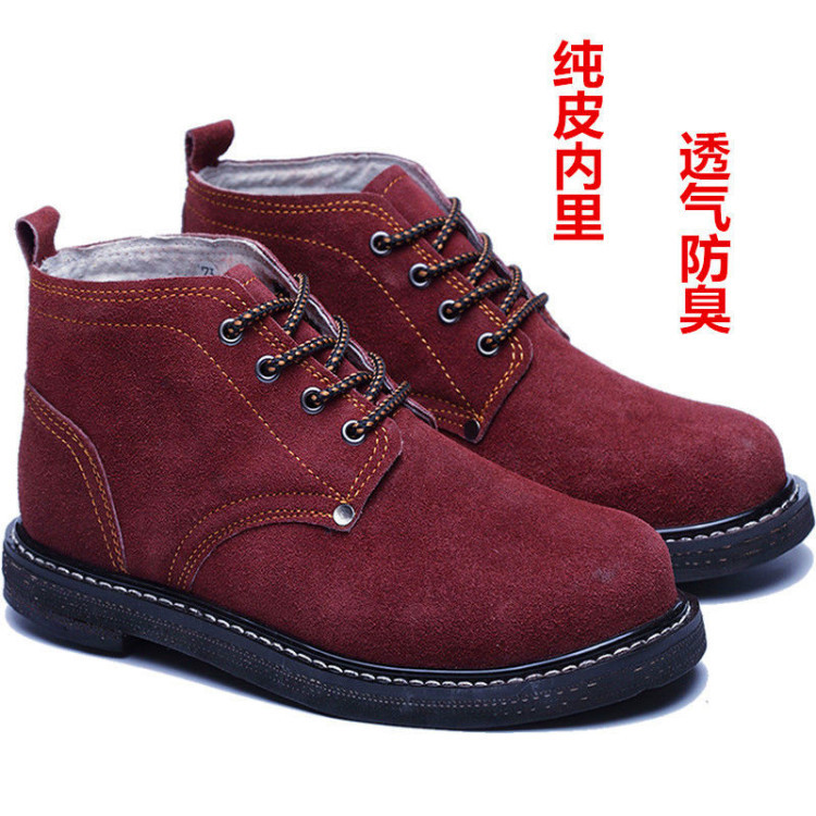 Мужские дышащие рабочие обувь с резиновыми подошвами, стальными носками, защитой от удара, проколов, сварочные ботинки, термостойкость и противоскольжение