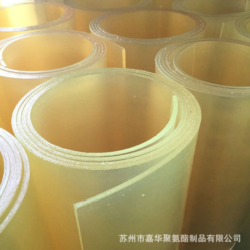 Jiahua polyurethane wholesale pu coil high elastic superior rubber beef tendon wear-resistant transparent rubber sheet factory