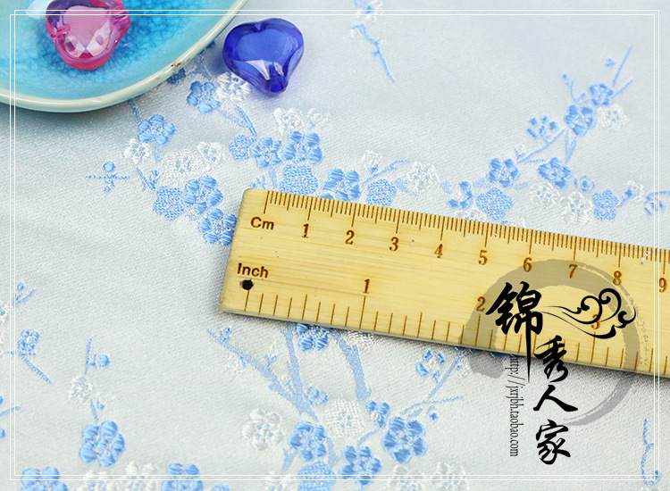 Brocade Fabric Ancient Costume Hanfu COS Clothing Cheongsam Fabric Chinese Style Silk Fabric/Brocade Fabric-Plum Blossom