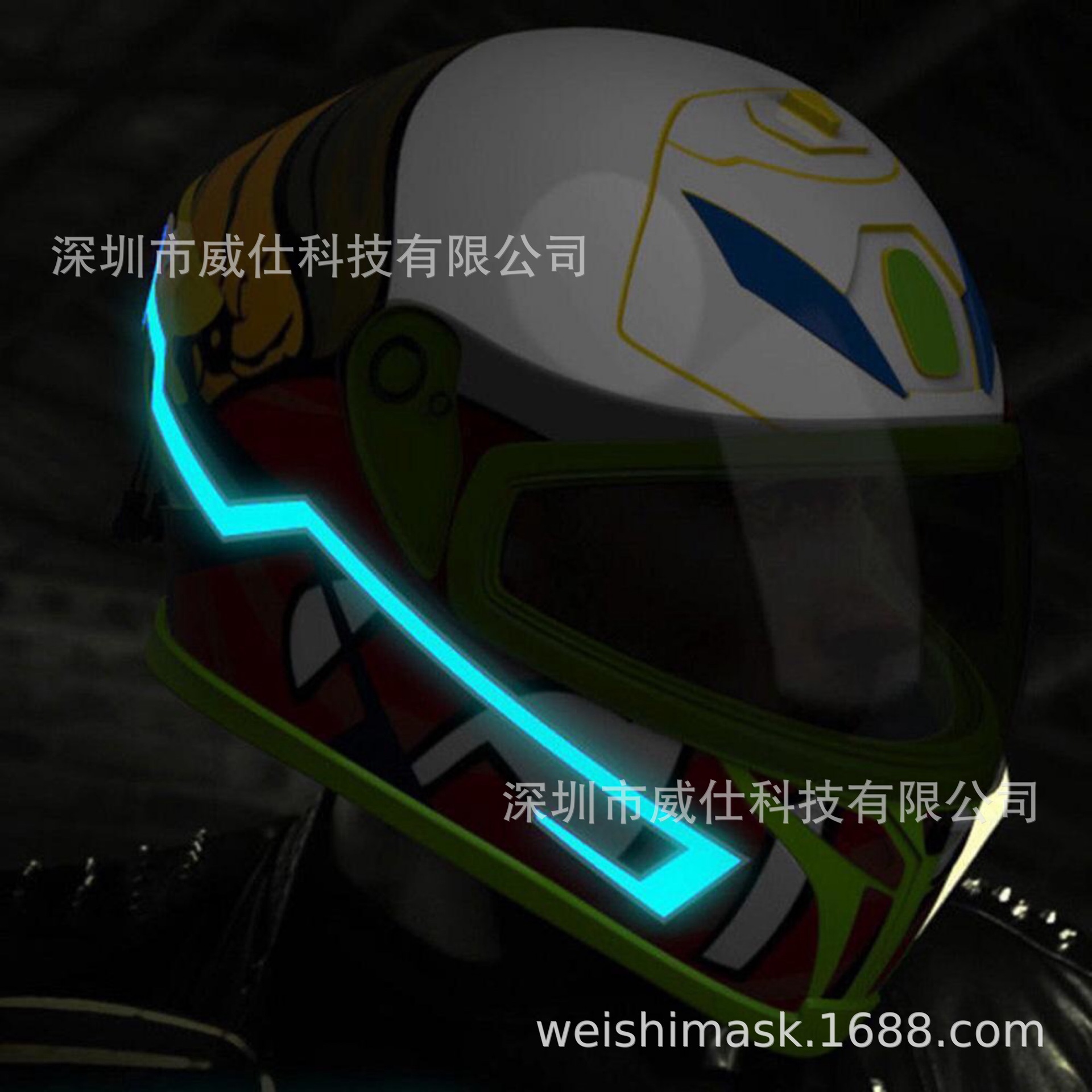 Cross-border source el cold light sheet luminous helmet strip helmet luminous Strip motorcycle night safety light strip