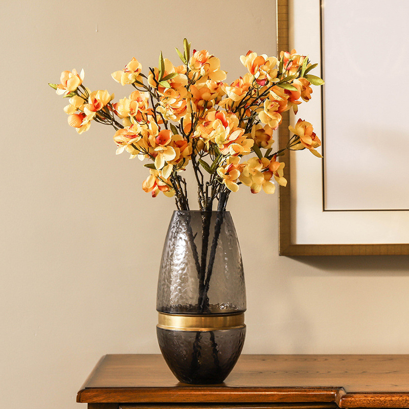 European-style Retro Blossom Blossom Cherry Blossom Simulation Wedding Fake Flower Silk Flower American Living Room Dining Room Decoration Overall Floriculture