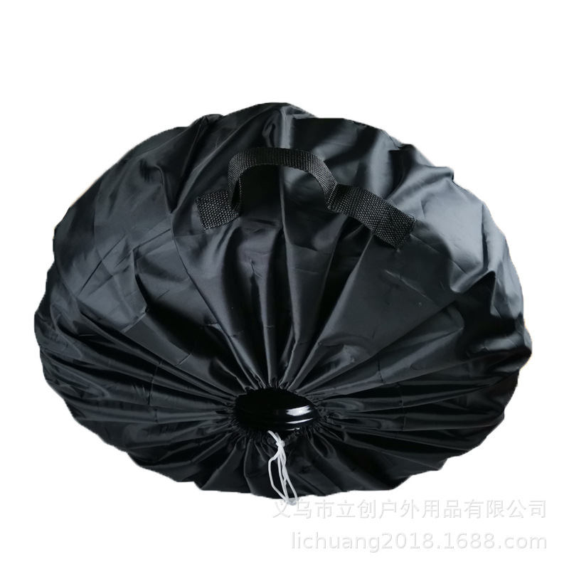 Cross-border hot sale All Black 210d Oxford cloth car spare tire cover polyester taffeta car tire protective cover