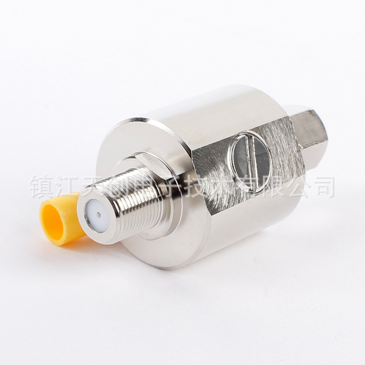 F-Type 3g British Lightning Arrester British F-Head Antenna Feeder F-Jk Lightning Arrester Can Be Customized on Demand Zhenjiang Tianchuang