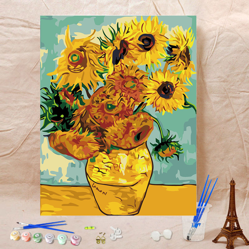 Factory wholesale DIY digital oil painting 30*40 handmade painting landscape flower Cartoon Cartoon character decorative painting