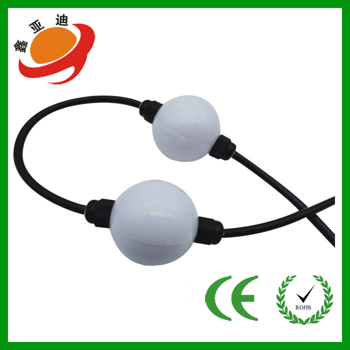 Popular 5cm bulb type full color external control magic color point light source horse running light super bright pixel light UCS1903