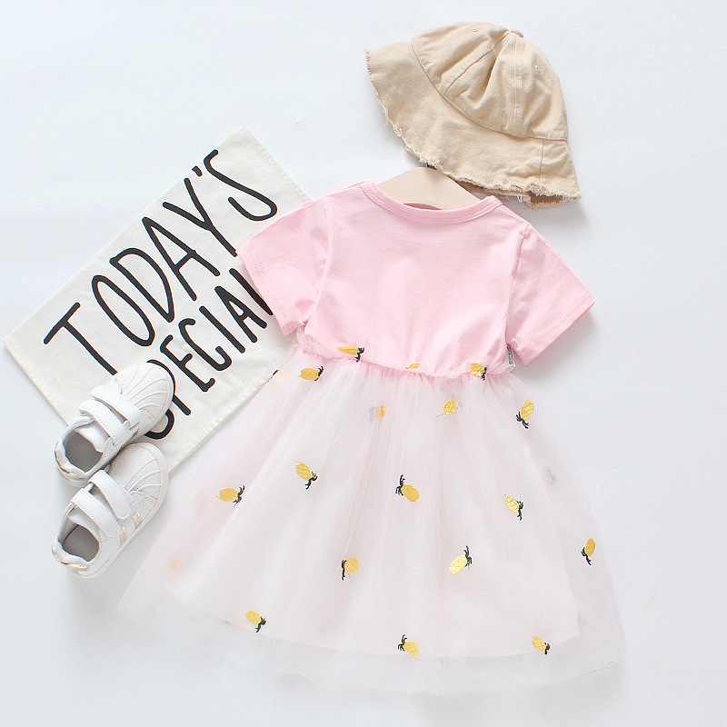 Factory goods-BD39 Mufu Rui a generation of small and medium-sized girls summer explosions custom pineapple skirt cute children's skirt