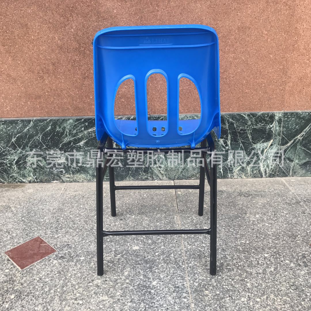 Anti-static Work Chair Plastic Adult Backrest Chair Reinforced Plastic Iron Foot Chair Stool Workshop Backrest Work Chair 45 High