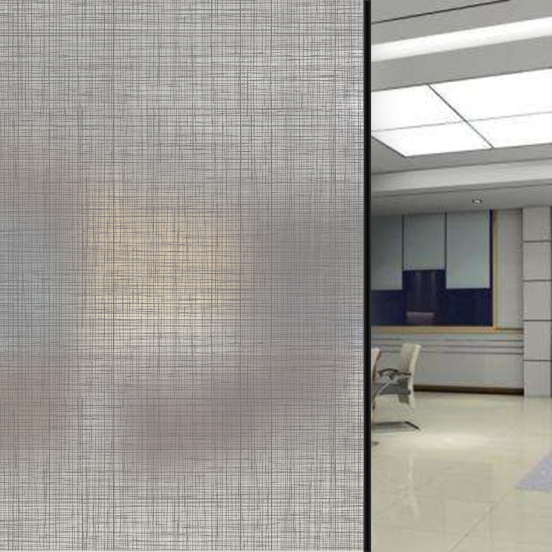 Frosted gray gauze glass decorative film transparent opaque office partition pet film stripe stickers