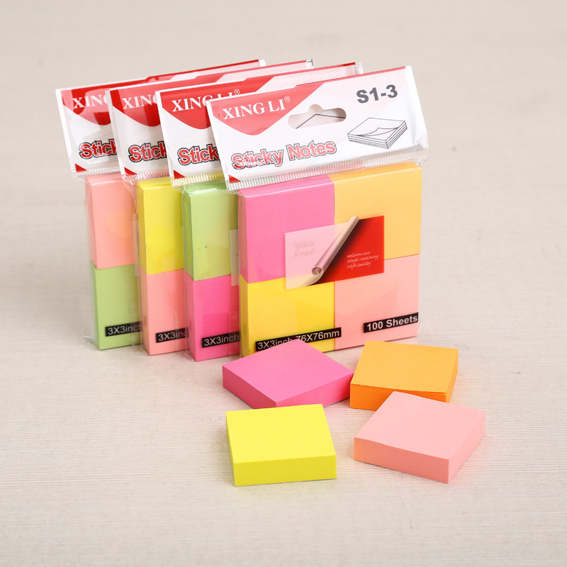 Paste overlapping color Post-it notes instant sticky notes n times sticky notes everything sticky paper random sticky paper brick