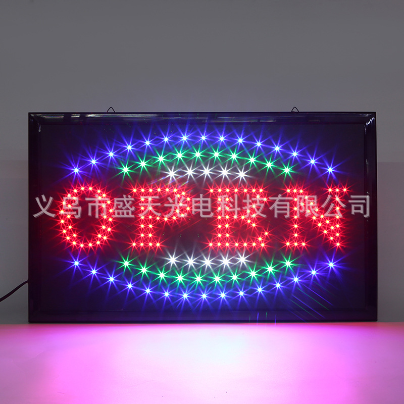 Открытый светодиодный рекламный щит на английском языке для магазина внутренний яркий прокручивающийся мигающий знак