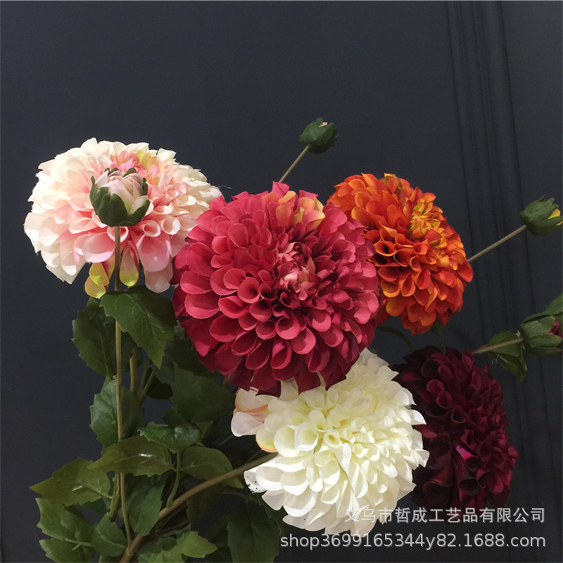 Искусственный цветок далиджу для декора гостиной и обеденного стола, цветы в европейской вазе, шелковые цветы для свадебного фона, цветочная композиция