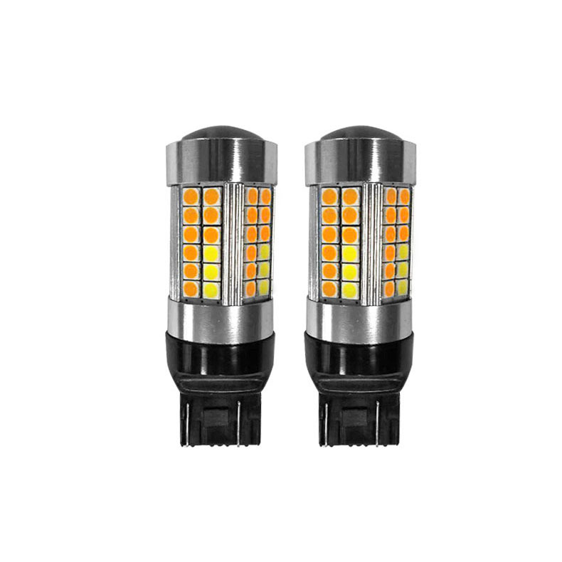 New built-in car LED two-color turn light daytime running light with decoding 3030-69 light decoding LED turn light