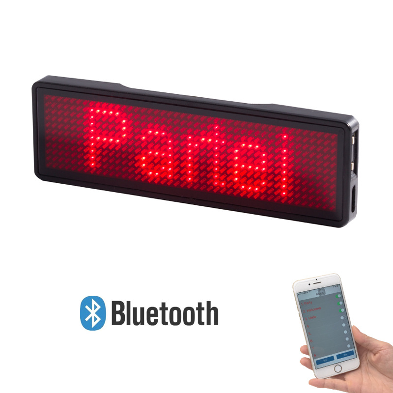 LED breastplate Bluetooth display custom charging rolling walking word drunk driving number plate mobile phone word change