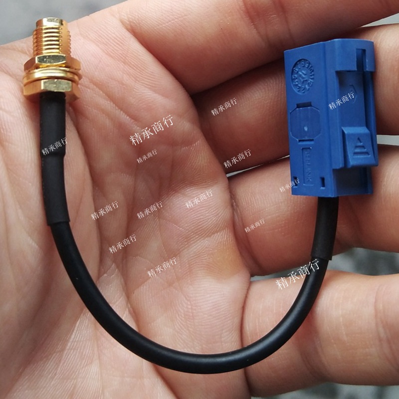 Fakra Type C синяя Smb, автомобильная антенна GPS, RF соединение с коаксиальным кабелем Rg174