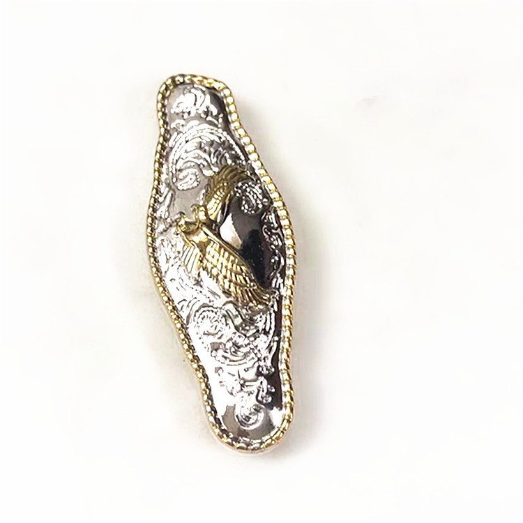 High-grade silver gold cloth buckle handmade DIY belt leather carving decorative buckle key dollar buckle denim accessories