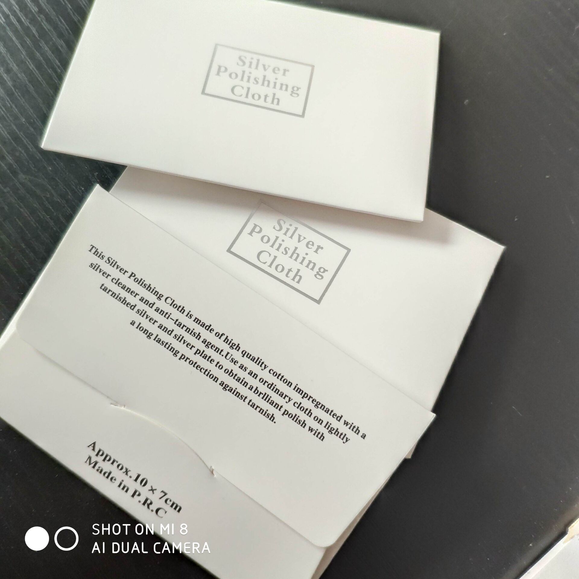 Прямоугольная серебряная ткань для чистки, чисто белая, картон 6.5*10см, можно настроить размер и цвет [300 бесплатная доставка]