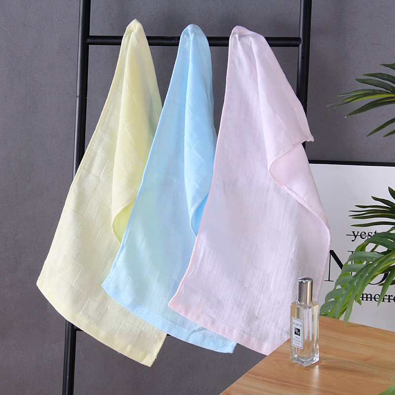 Pure Cotton Small Towel Double-Layer Gauze Children's Towel Kindergarten Children's Face Towel Hand Towel Manufacturer Wholesale Skin-Friendly Baby and Child