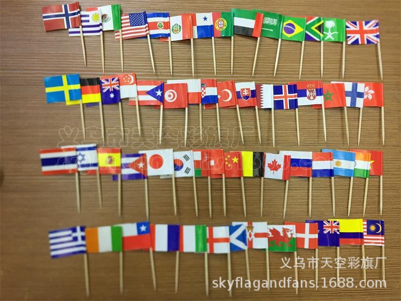 French toothpick flag environmental protection fruit cake Steak Pizza stick toothpick flag in stock custom toothpick flag